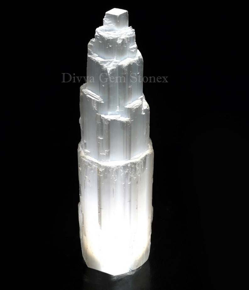 SELENITE TEALIGHT AND LAMPS